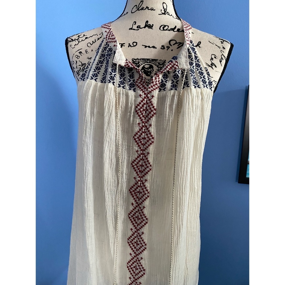 Bohemian front tie tassel top M